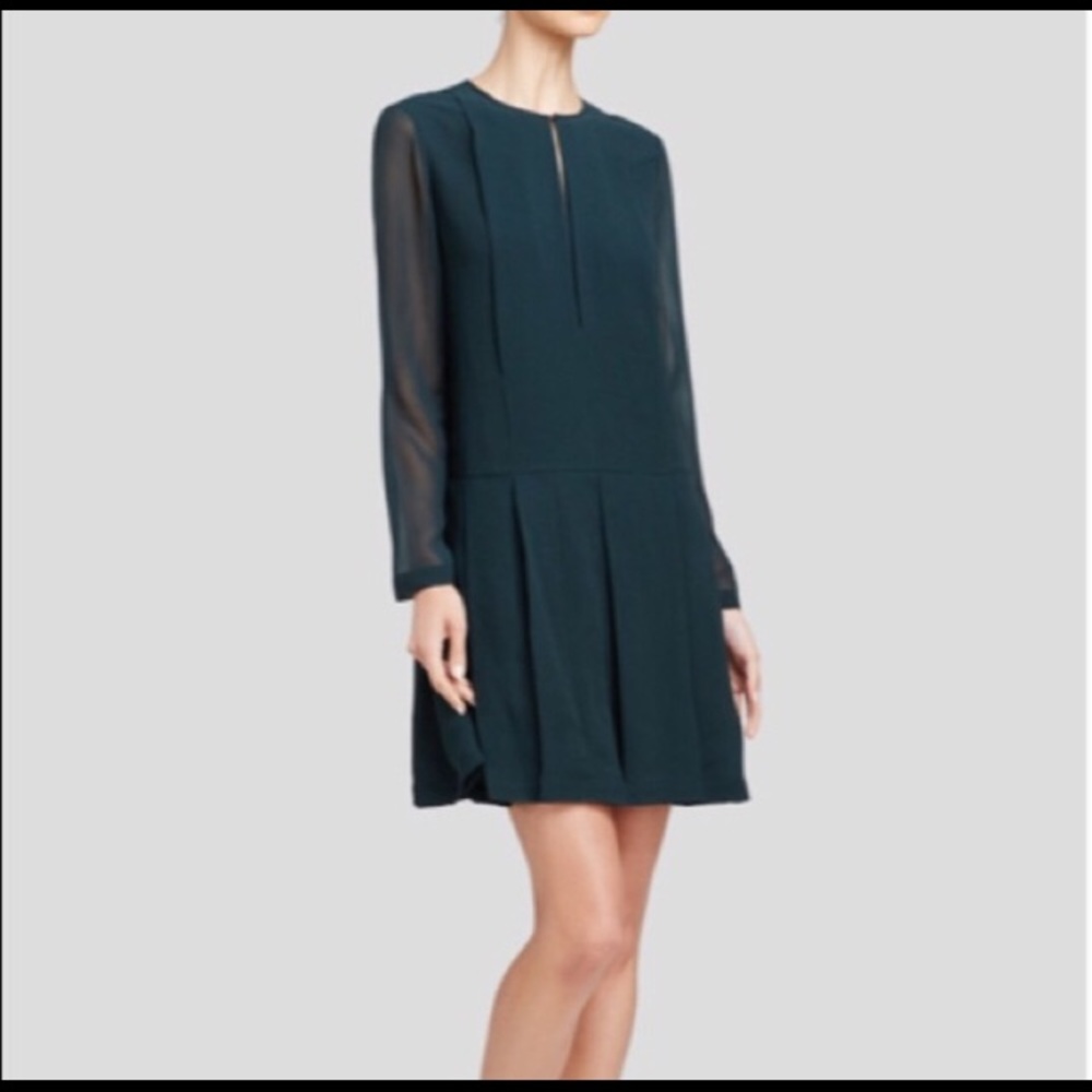 Tory Burch Forest Green Drop Waist Dress